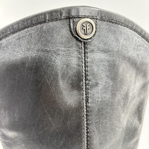 Frye Melissa Button 2 Women's Size 8B Black Leather Boots - Picture 7 of 10